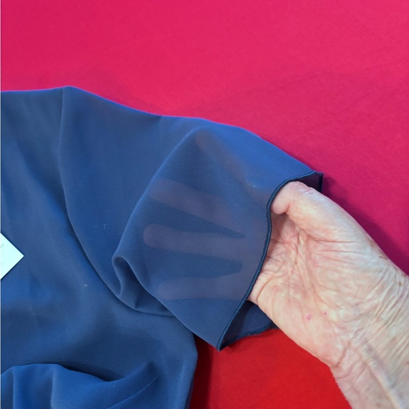 Elegant Blue Short Sleeve Dress-size 14 - Picture 6 of 14